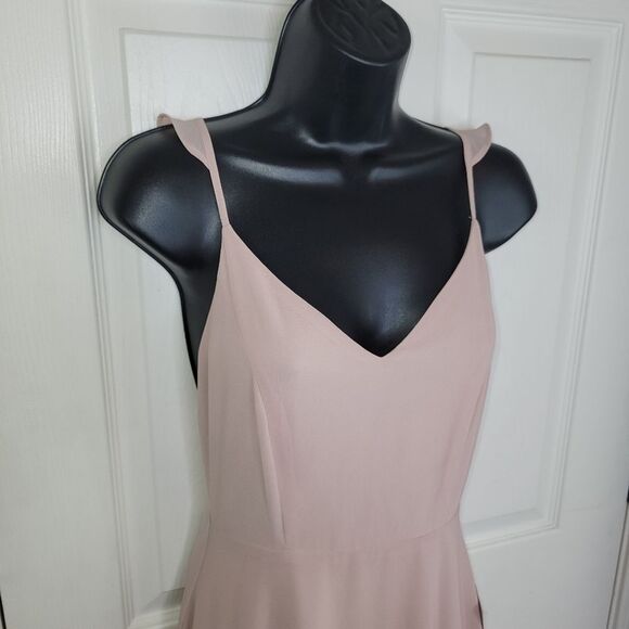 Lulus Nwt Meteoric Rise Blush Pink Maxi gown Dress small - Picture 8 of 12